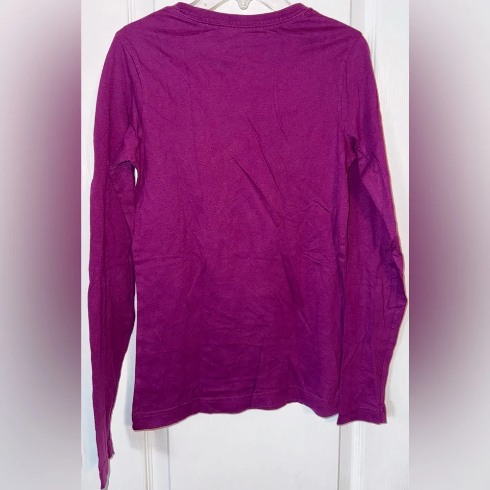 Nike Purple Long Sleeve Logo Shirt Size S